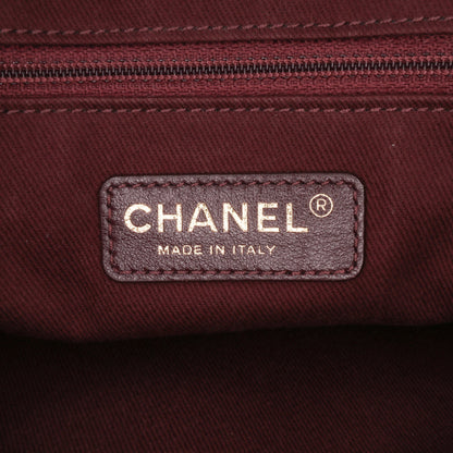 Chanel CC Quilted Lambskin Pin Tuck Tote Gray