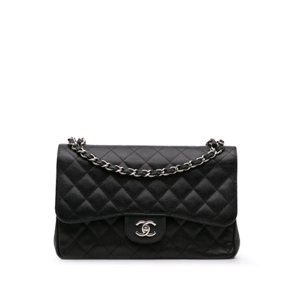 Chanel Jumbo Classic Caviar Double Flap Black