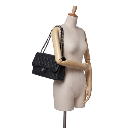 Chanel Jumbo Classic Caviar Double Flap Black