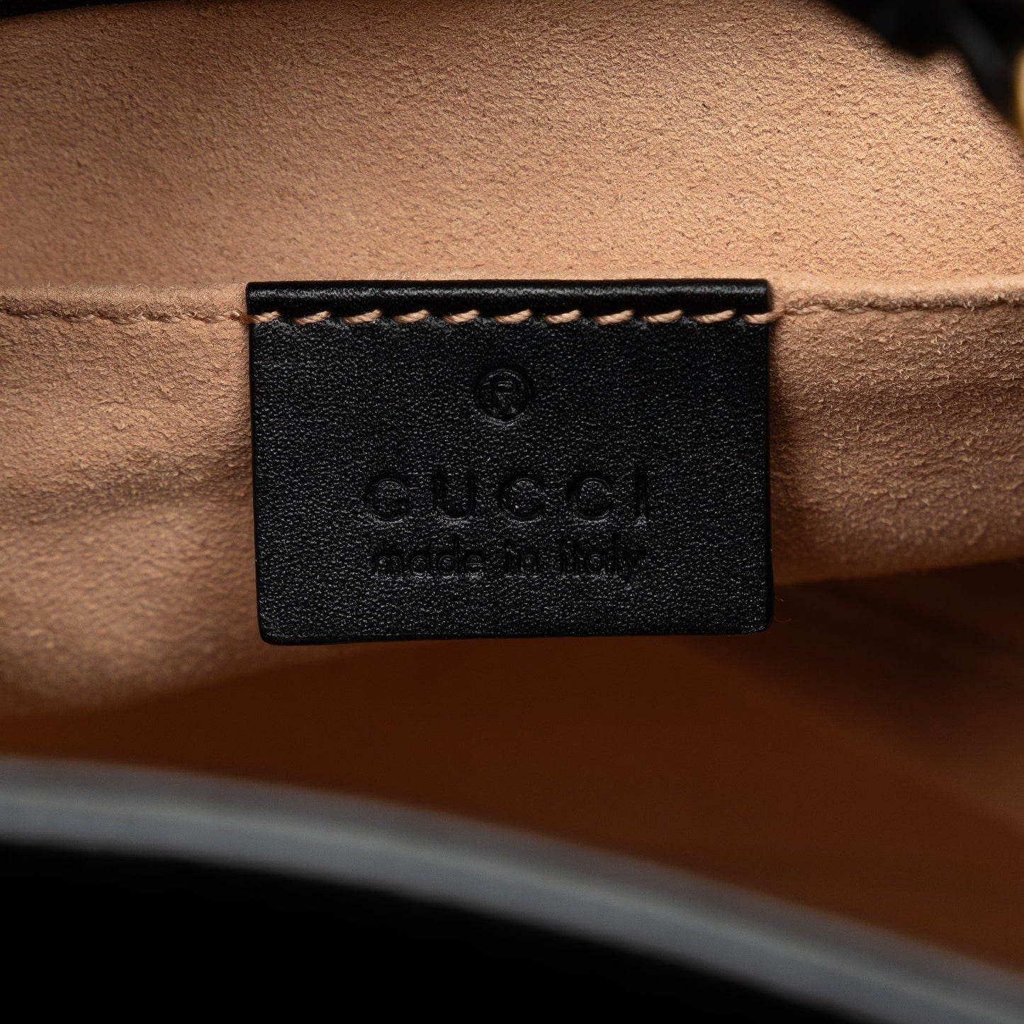 Gucci Suede Ophidia Web Bucket Bag Black