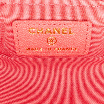 Chanel Micro Caviar Chain Vanity Bag Pink