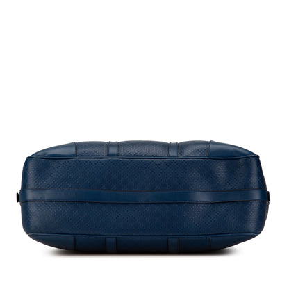 Gucci Bright Diamante Leather Travel Bag Blue