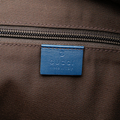 Gucci Bright Diamante Leather Travel Bag Blue