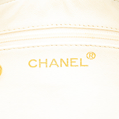 Chanel Quilted Caviar CC Camera Bag White