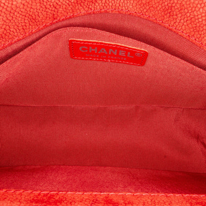 Chanel Old Medium Quilted Caviar Boy Flap Red