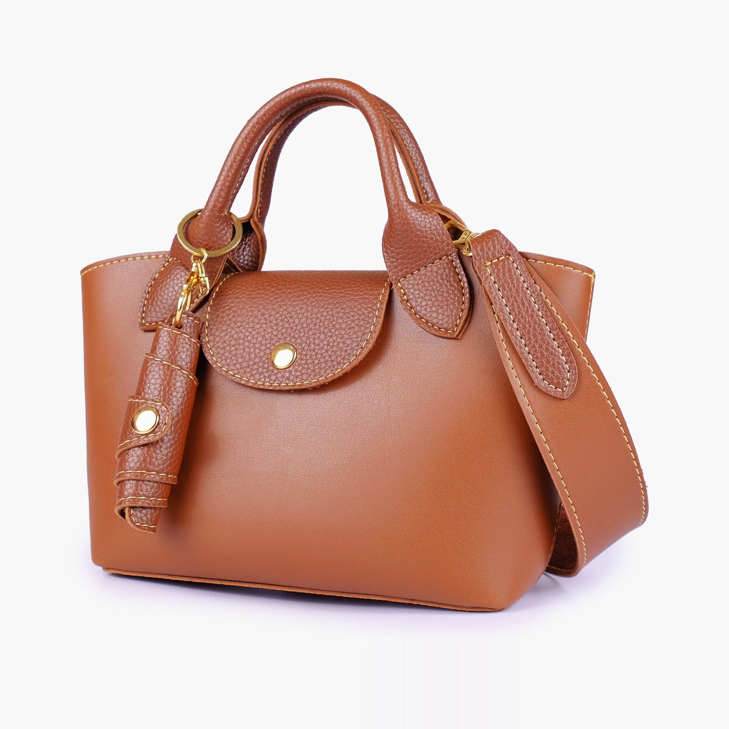 Horse brown mini tote bag