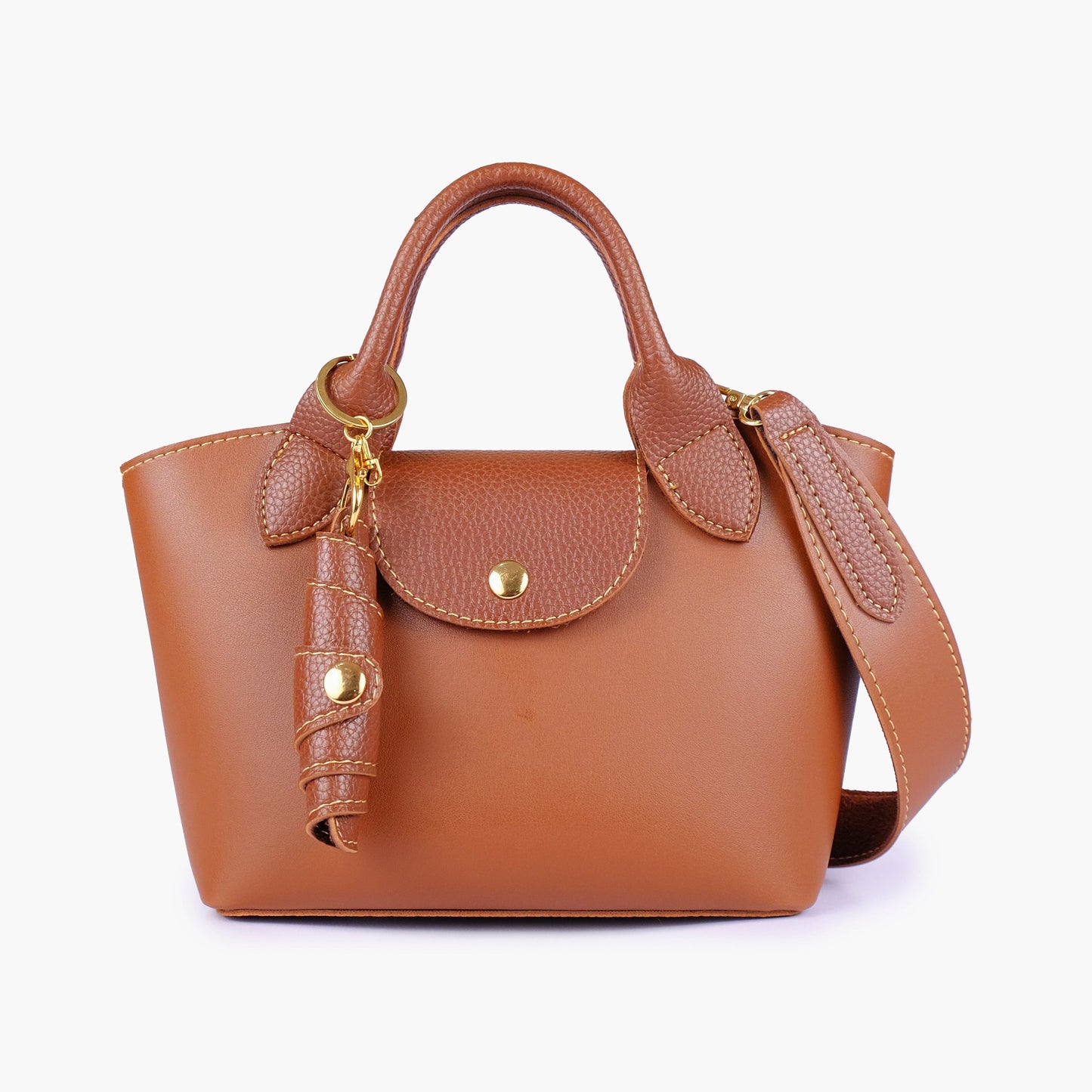 Horse brown mini tote bag