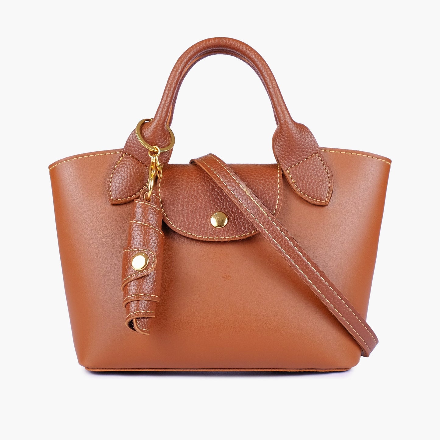Horse brown mini tote bag
