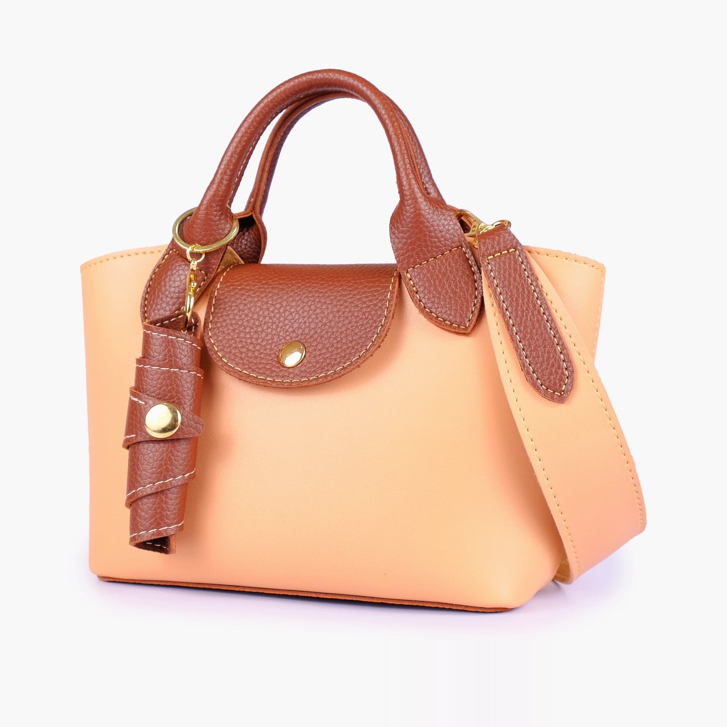 Peach mini tote bag