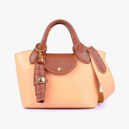 Peach mini tote bag