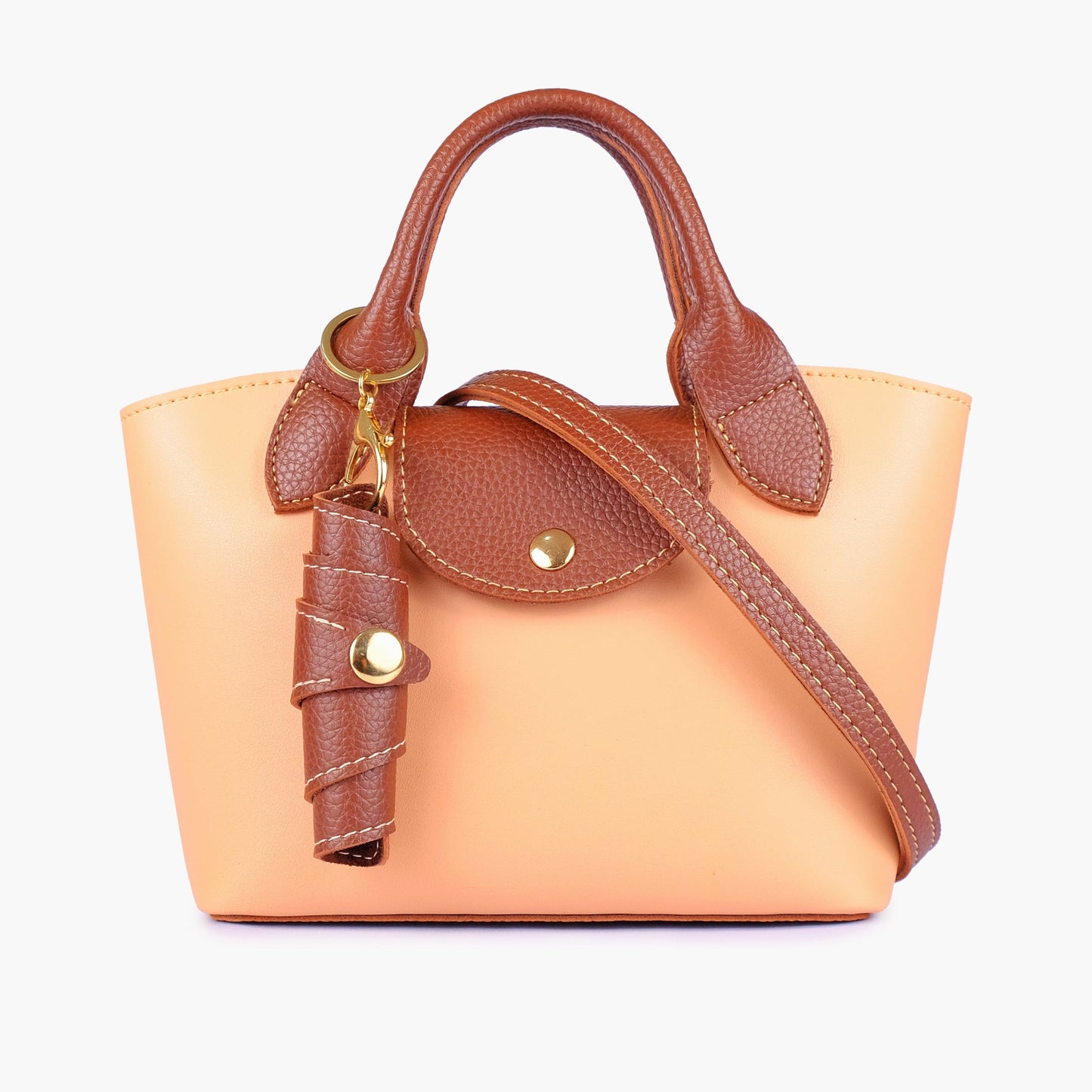 Peach mini tote bag