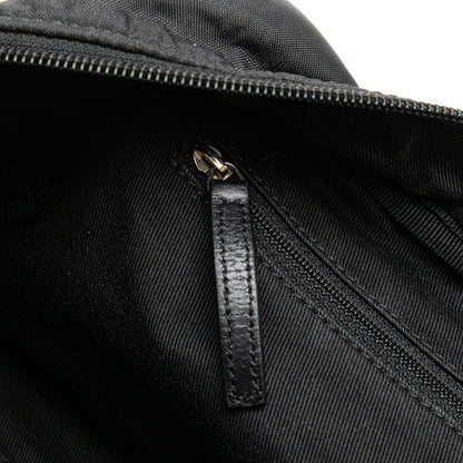 Chanel Paris New York Quilted Nylon Duffle Handbag Black