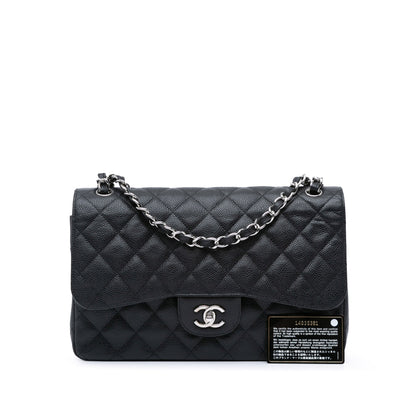 Chanel Jumbo Classic Caviar Double Flap Black