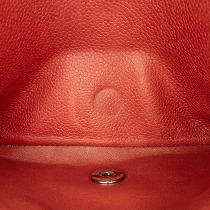 Chanel Medium Classic Caviar Double Flap Orange