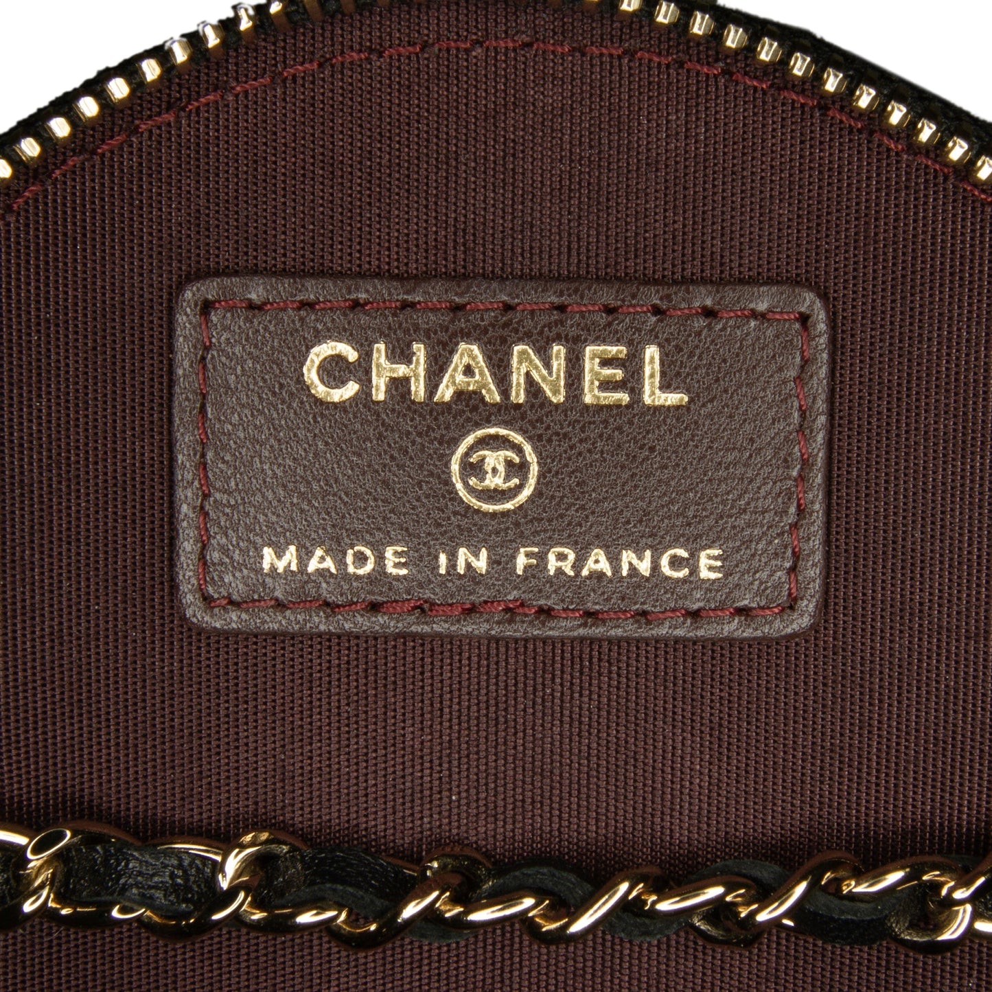 Chanel Mini CC Round Chain Vanity Bag Black