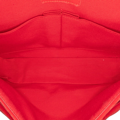 Chanel Medium Classic Velvet Double Flap Red