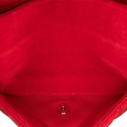 Chanel Medium Classic Velvet Double Flap Red