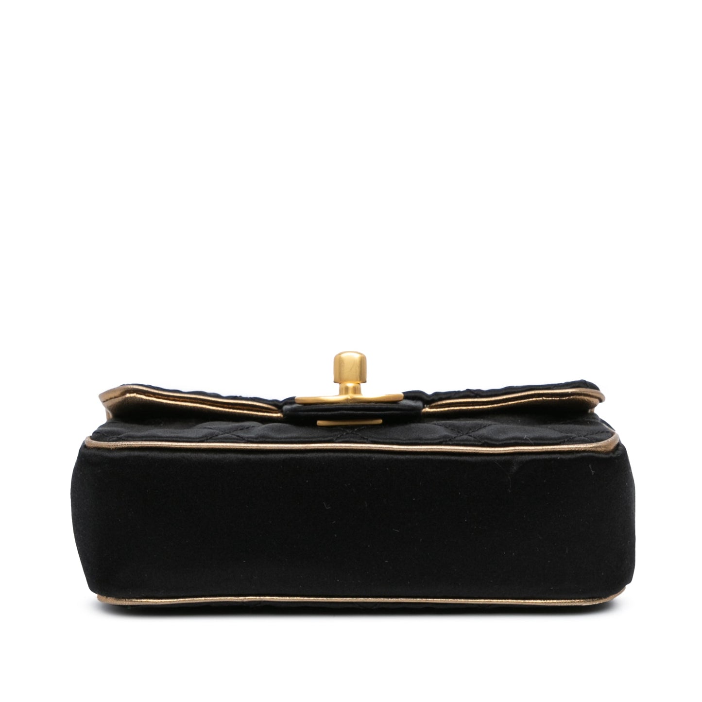 Chanel Extra Mini Quilted Satin Flap Black