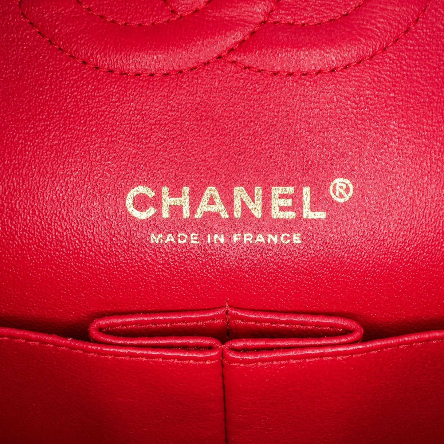 Chanel Medium Classic Lambskin Double Flap Red