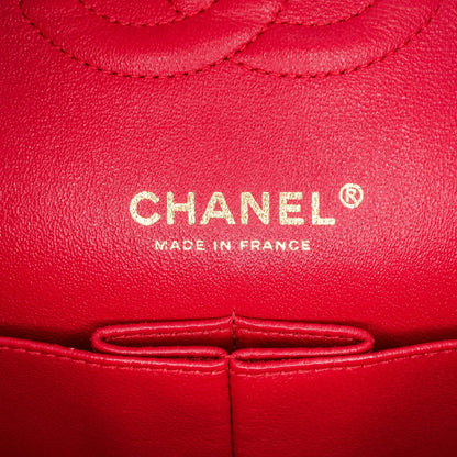 Chanel Medium Classic Lambskin Double Flap Red