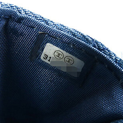 Chanel Mini Denim Mood Clutch with Chain Blue