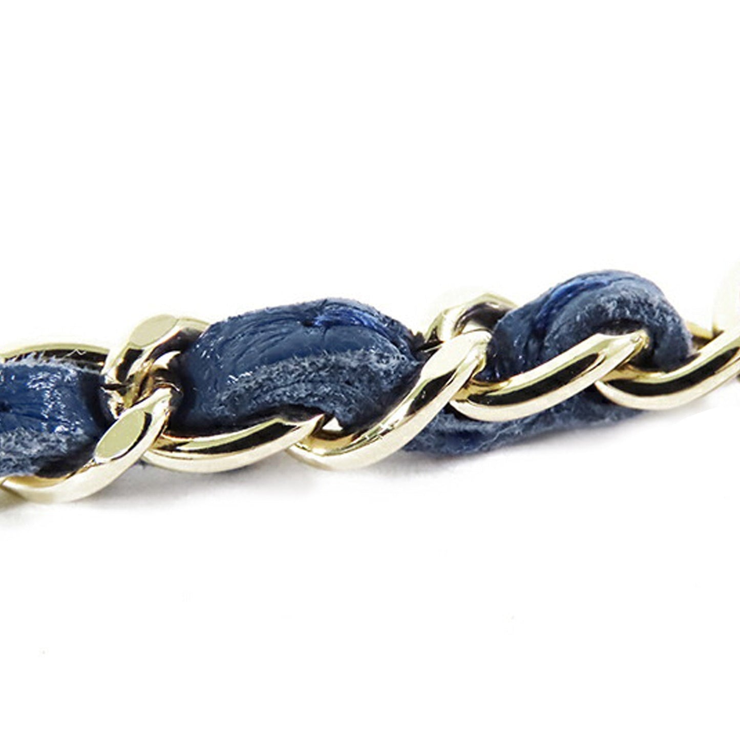 Chanel Mini Denim Mood Clutch with Chain Blue