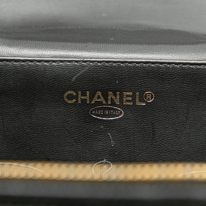 Chanel CC Caviar Vanity Train Case Black