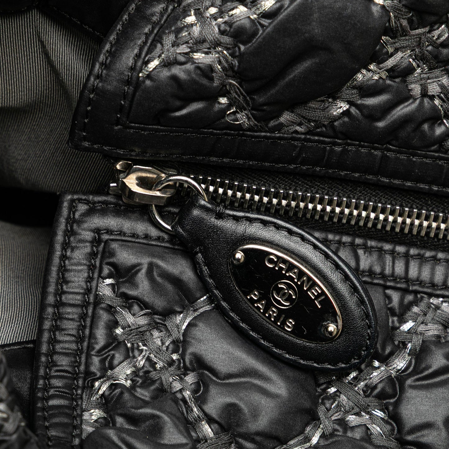 Chanel Paris-Byzance Tweed On Stitch Shoulder Bag Black
