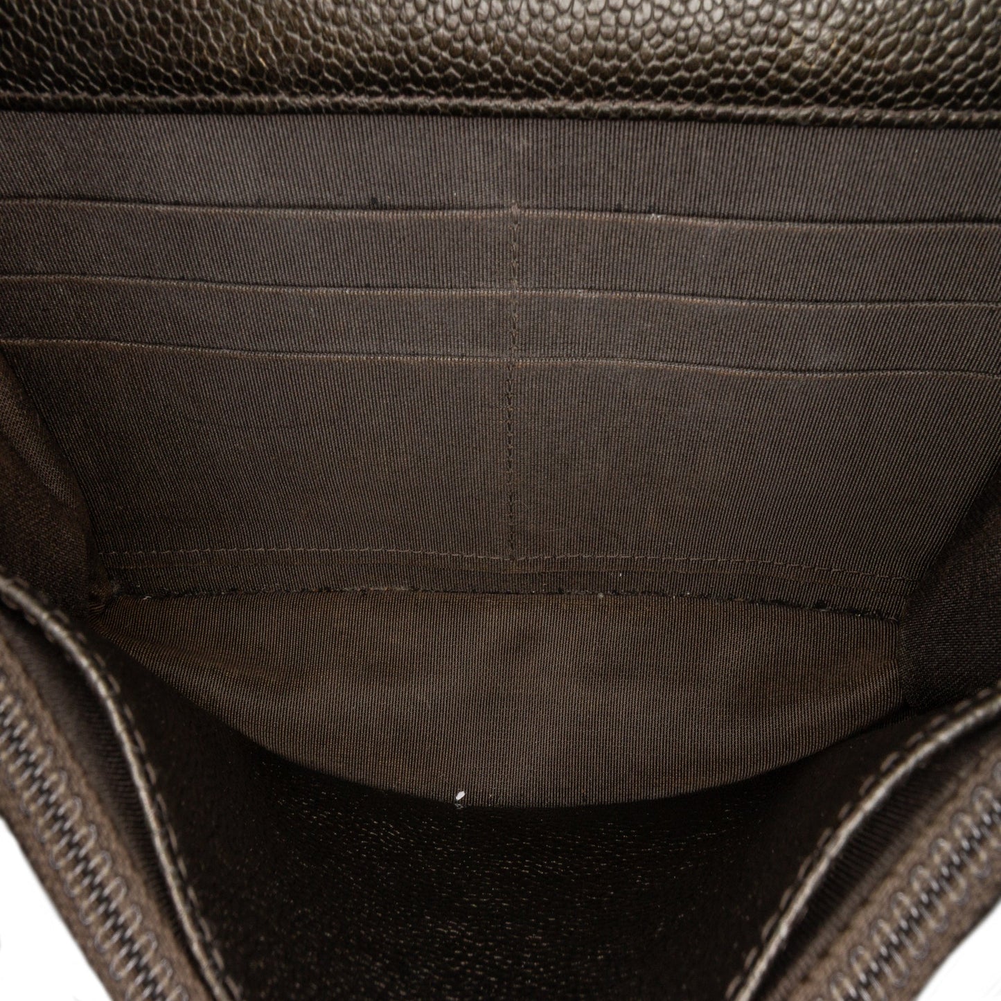 Chanel CC Quilted Caviar Wallet on Chain Black