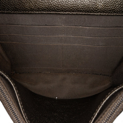 Chanel CC Quilted Caviar Wallet on Chain Black