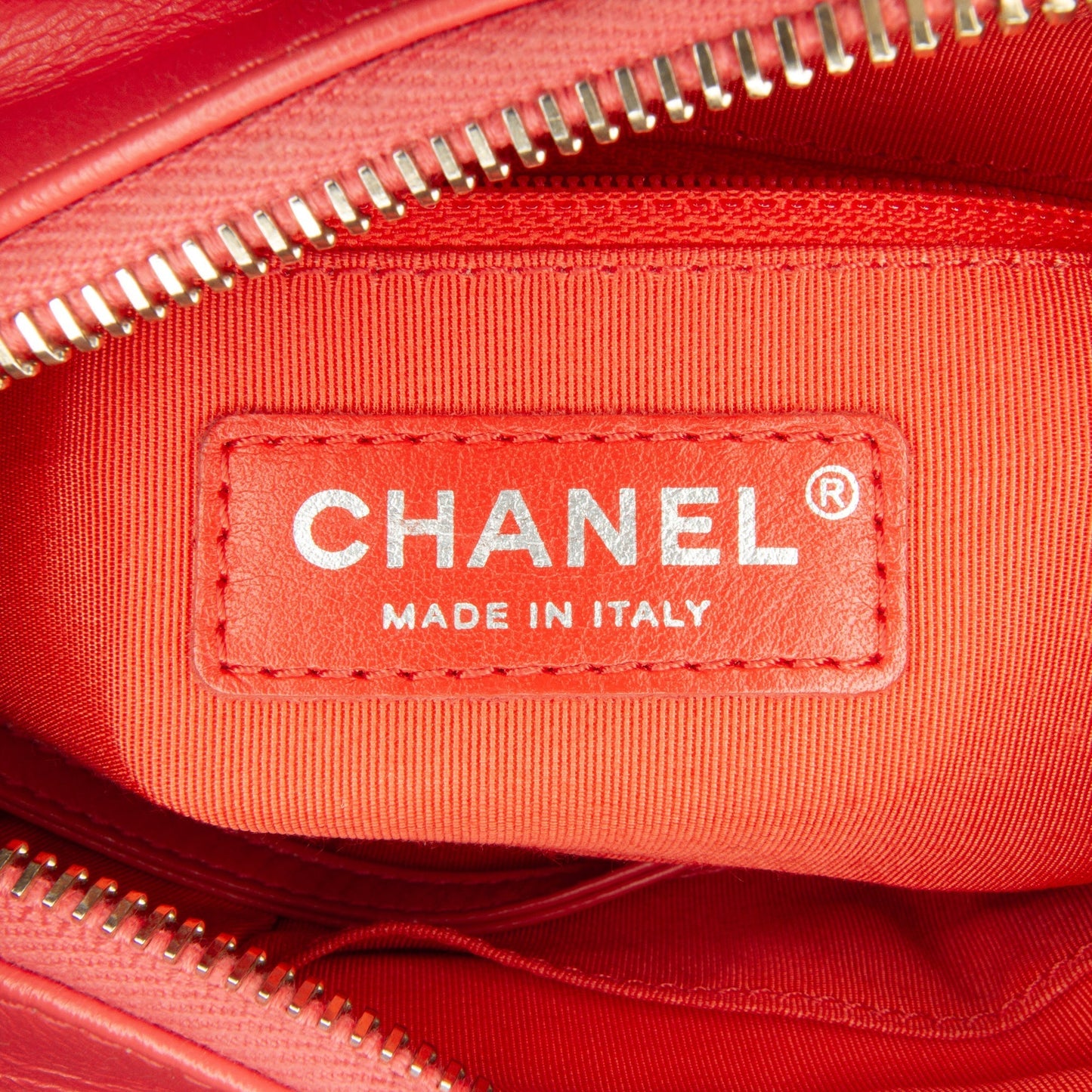 Chanel Small Chevron Lambskin Gabrielle Crossbody Red