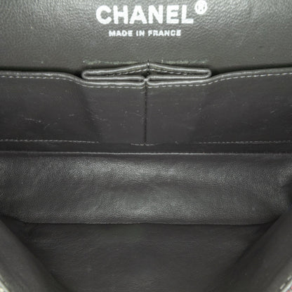 Chanel Medium Classic Distressed Denim Double Flap Gray