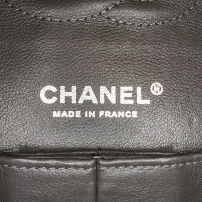 Chanel Medium Classic Distressed Denim Double Flap Gray
