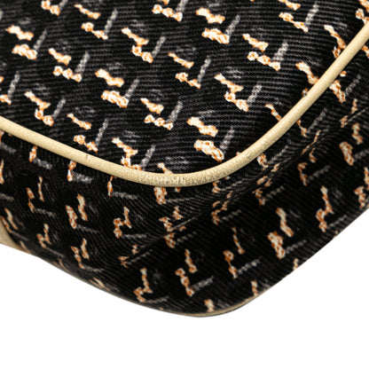Chanel Canvas Lucky Clover Camera Bag Black