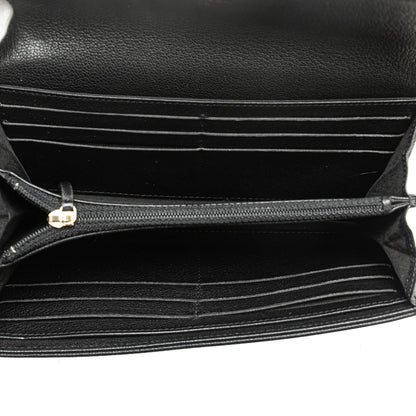 Chanel CC Calfskin Long Wallet Black