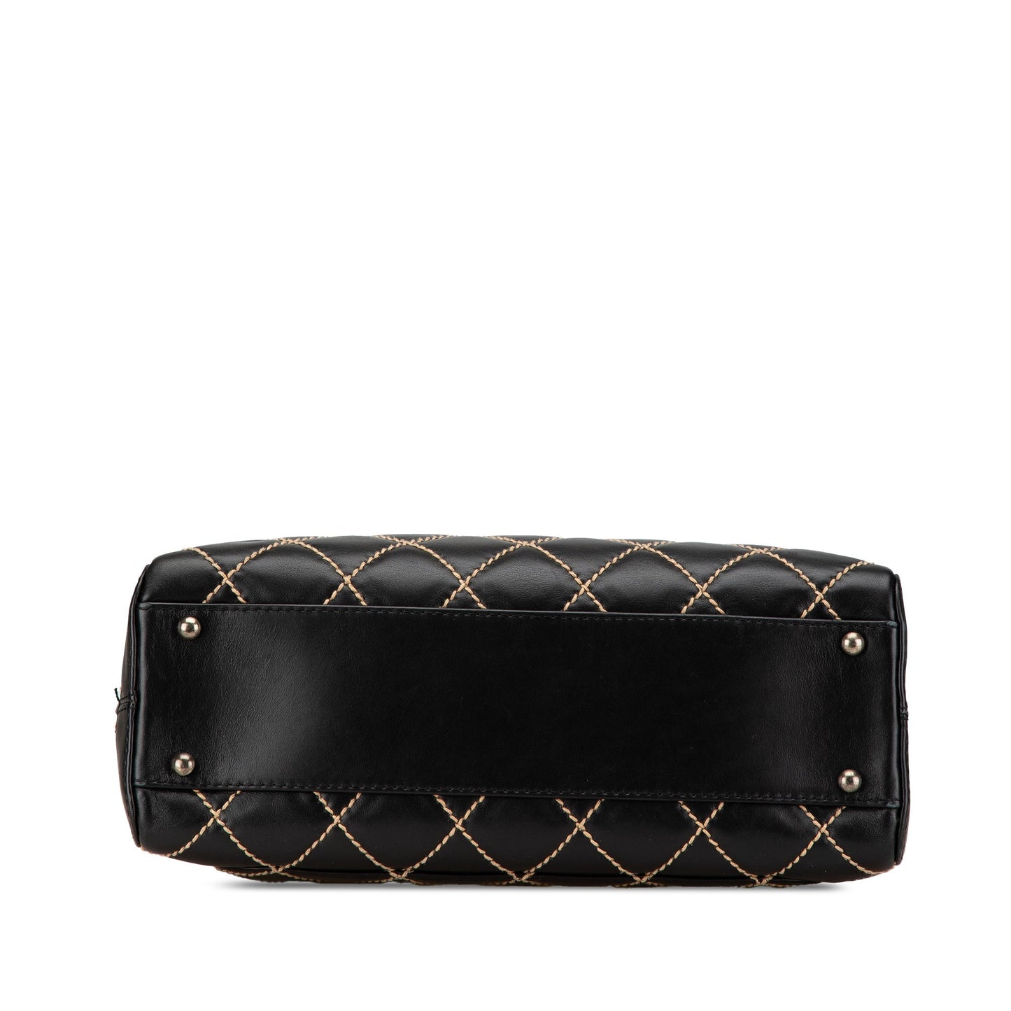 Chanel CC Wild Stitch Lambskin Handbag Black