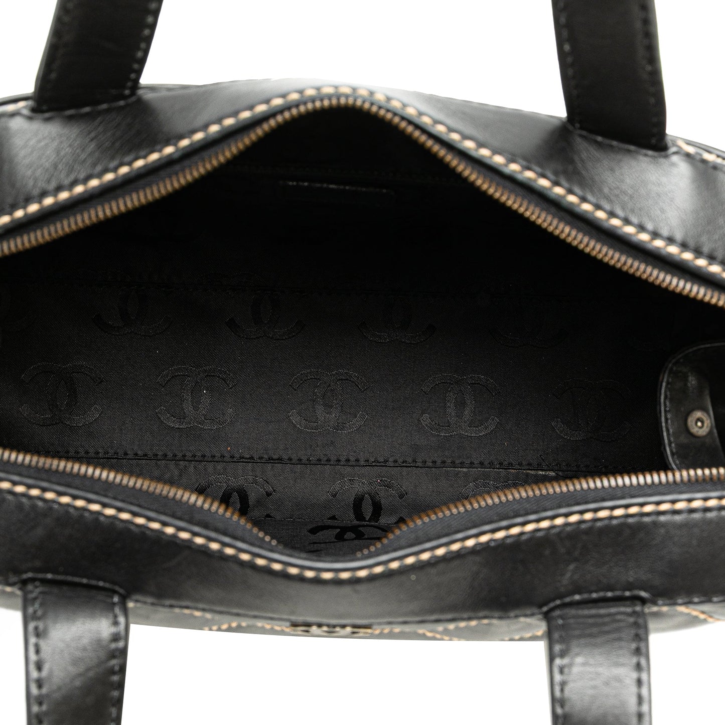 Chanel CC Wild Stitch Lambskin Handbag Black