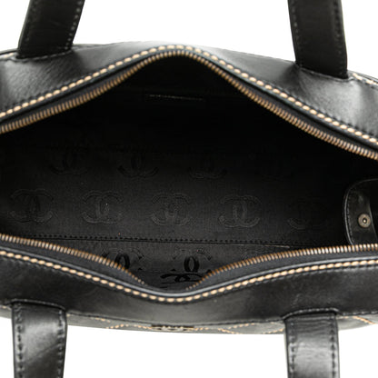 Chanel CC Wild Stitch Lambskin Handbag Black