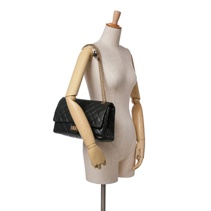 Chanel Paris-Shanghai Reissue 2.55 Quilted Lambskin Double Flap 227 Black