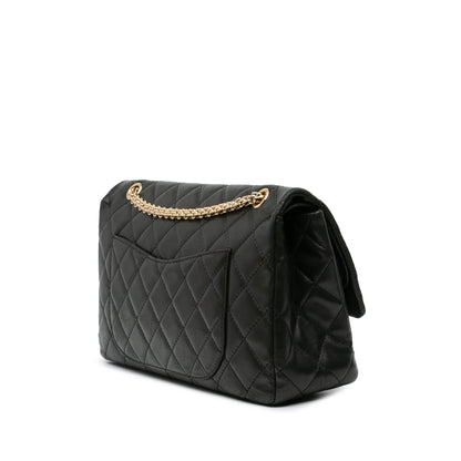 Chanel Paris-Shanghai Reissue 2.55 Quilted Lambskin Double Flap 227 Black