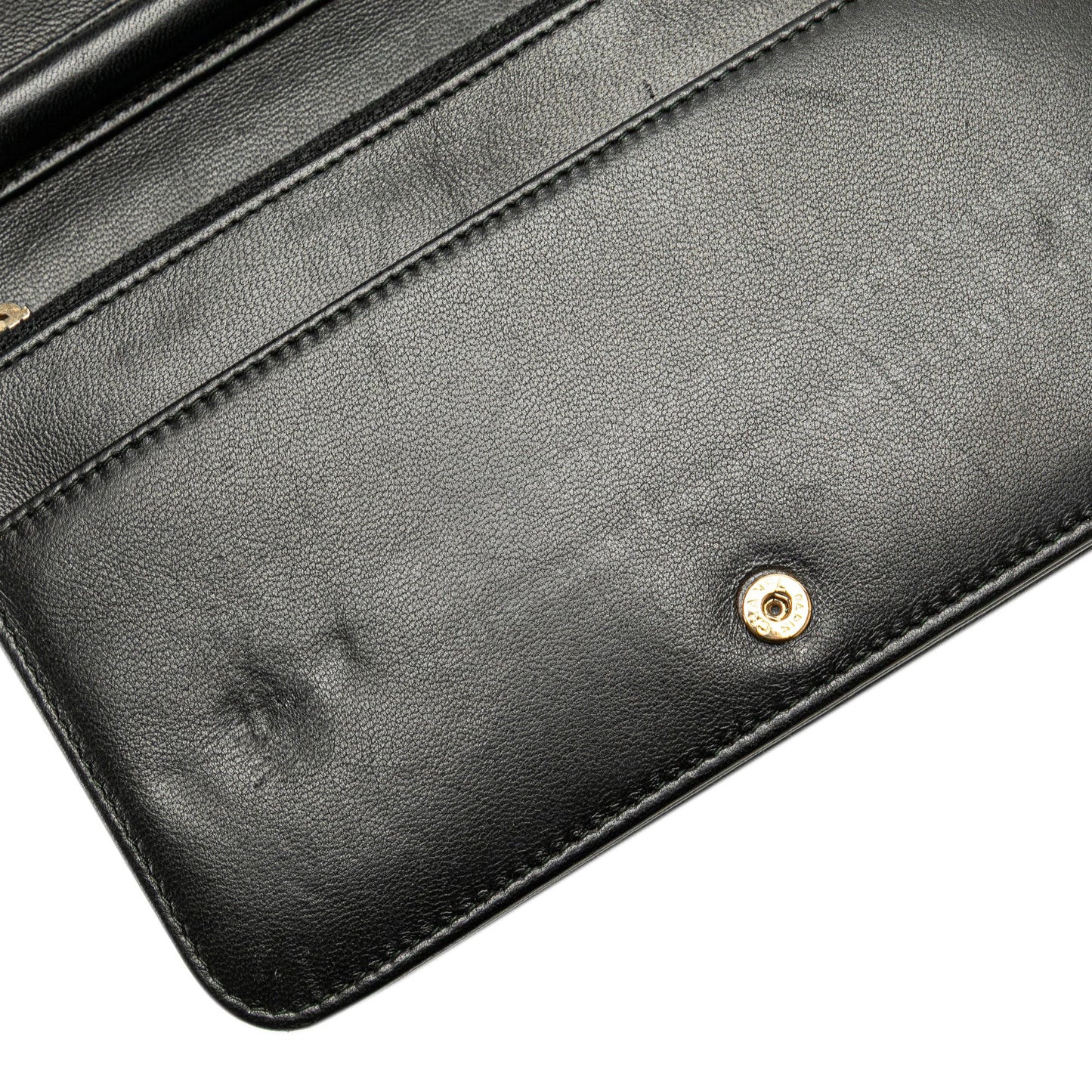 Chanel CC Studded Lambskin Wallet on Chain Black