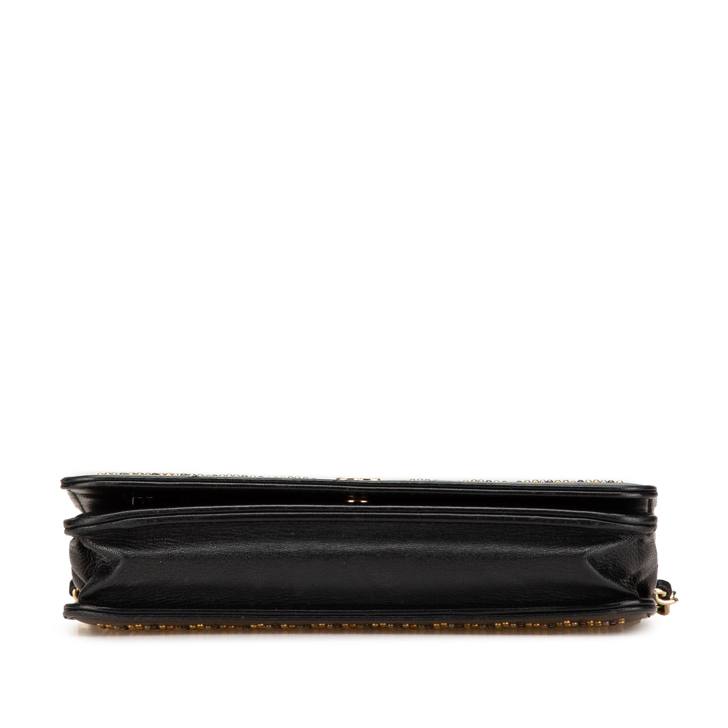 Chanel CC Studded Lambskin Wallet on Chain Black