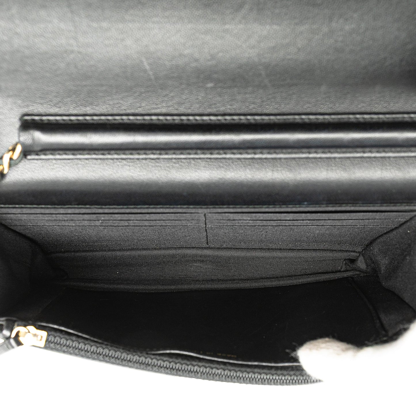 Chanel CC Studded Lambskin Wallet on Chain Black