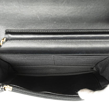 Chanel CC Studded Lambskin Wallet on Chain Black