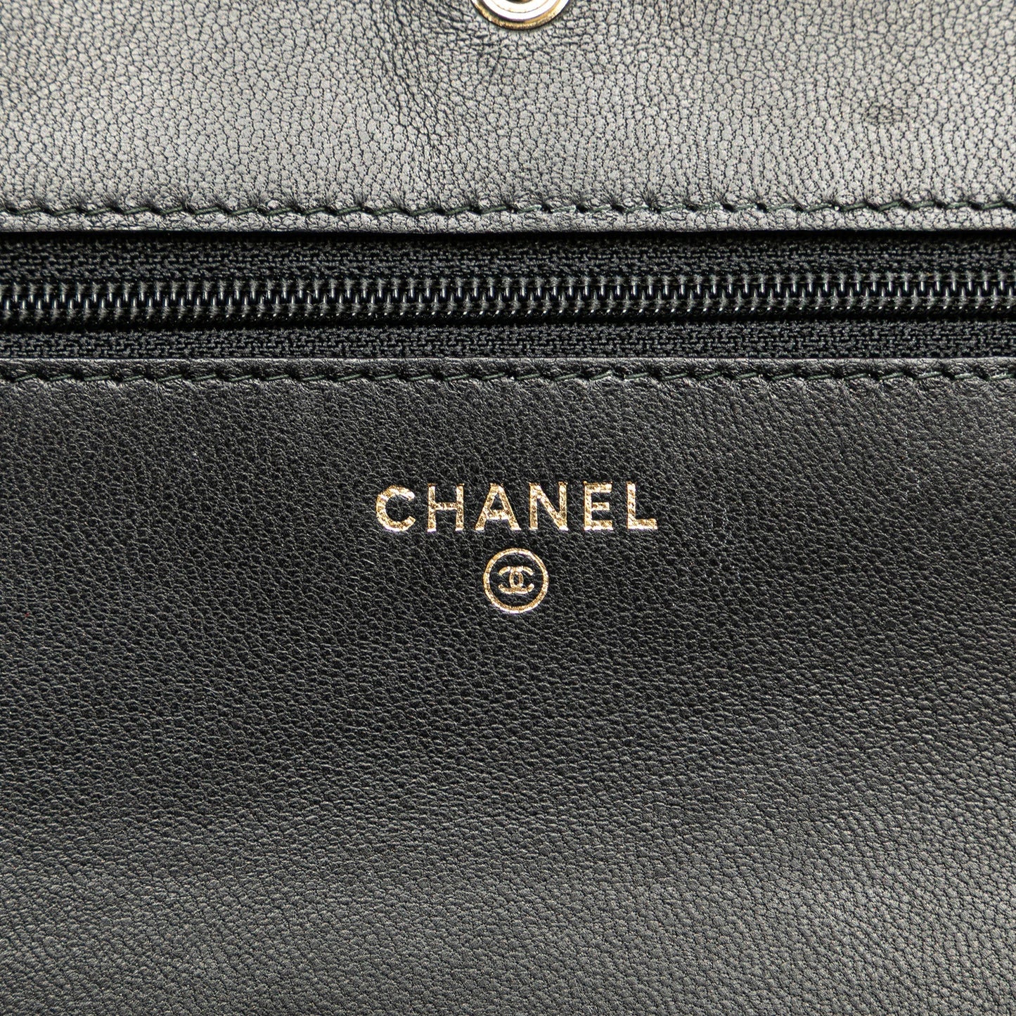 Chanel CC Studded Lambskin Wallet on Chain Black