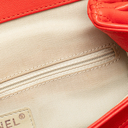 Chanel Large Quilted Lambskin Chain Around Flap Red