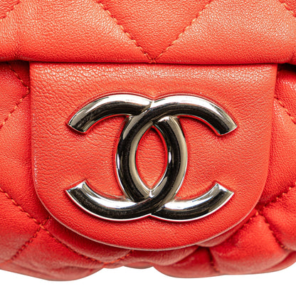 Chanel Large Quilted Lambskin Chain Around Flap Red