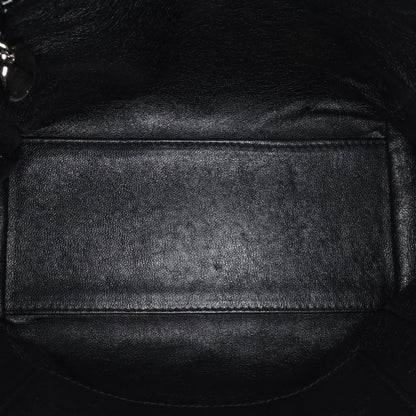 Chanel Quilted Velvet Shoulder Bag Black