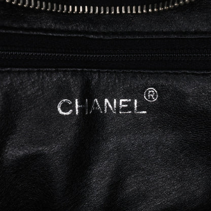 Chanel Quilted Velvet Shoulder Bag Black