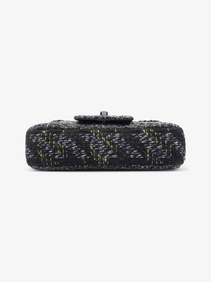 Chanel Fantasy Tweed Shoulder Bag Black / Blue / Green Tweed